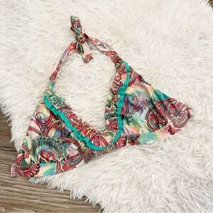 BECCA Bikini Top Paisley Multicolor Tie Dye Medium